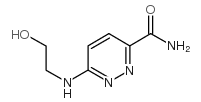 3-Pyridazinecarboxamide, 6-[(2-hydroxyethyl)amino]- Structure