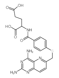 L-Glutamic acid, N-[4-[[(2,4-diaminopyrido[3, 2-d]pyrimidin-6-yl)methyl]thio]benzoyl]-结构式
