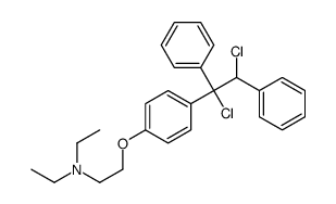 2-[4-(1,2-dichloro-1,2-diphenylethyl)phenoxy]-N,N-diethylethanamine结构式