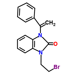 1-(2-Bromoethyl)-3-(1-phenylvinyl)-1,3-dihydro-2H-benzimidazol-2-one Structure