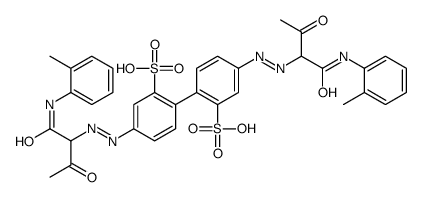 4,4'-bis[[1-[[(2-methylphenyl)amino]carbonyl]-2-oxopropyl]azo][1,1'-biphenyl]-2,2'-disulphonic acid结构式