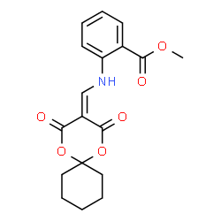 Methyl 2-{[(2,4-dioxo-1,5-dioxaspiro[5.5]undec-3-ylidene)methyl]amino}benzoate结构式