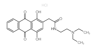 N-(2-diethylaminoethyl)-2-(1,4-dihydroxy-9,10-dioxo-anthracen-2-yl)acetamide Structure