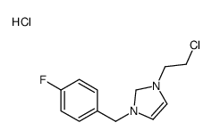 1-(2-chloroethyl)-3-[(4-fluorophenyl)methyl]-1,2-dihydroimidazol-1-ium,chloride结构式