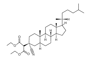 diethyl (3α-cyano-5α-cholestan-3β-yl)malonate Structure