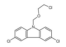3,6-dichloro-9-(2-chloroethoxymethyl)carbazole Structure