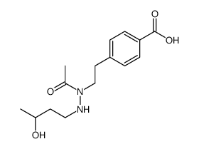 4-[2-[acetyl-(3-hydroxybutylamino)amino]ethyl]benzoic acid Structure