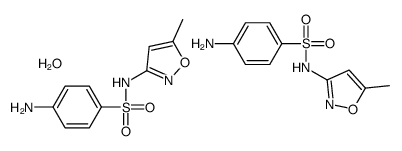 4-amino-N-(5-methyl-1,2-oxazol-3-yl)benzenesulfonamide,hydrate Structure