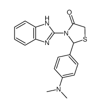 3-(1H-Benzoimidazol-2-yl)-2-(4-dimethylamino-phenyl)-thiazolidin-4-one Structure