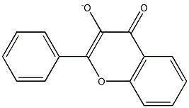 4H-1-Benzopyran-4-one,3-hydroxy-2-phenyl-,ion(1-)(9CI)结构式