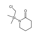 1-((chloromethyl)dimethylsilyl)-2-piperidone结构式