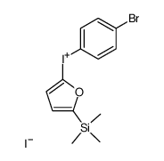 (4-bromophenyl)(5-(trimethylsilyl)furan-2-yl)iodonium iodide Structure