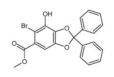 methyl 6-bromo-7-hydroxy-2,2-diphenylbenzo[d][1,3]dioxole-5-carboxylate Structure