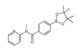 N-甲基-n-吡啶-2-基-4-(4,4,5,5-四甲基-[1,3,2]二噁硼烷-2-基)-苯甲酰胺结构式