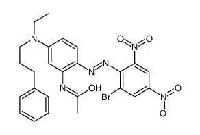 N-[2-[(2-bromo-4,6-dinitrophenyl)azo]-5-[ethyl(3-phenylpropyl)amino]phenyl]acetamide structure
