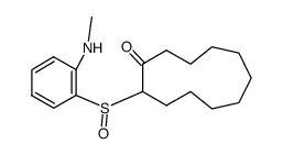 2-((2-(methylamino)phenyl)sulfinyl)cycloundecan-1-one结构式