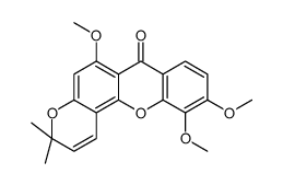 6,10,11-trimethoxy-3,3-dimethylpyrano[2,3-c]xanthen-7-one结构式