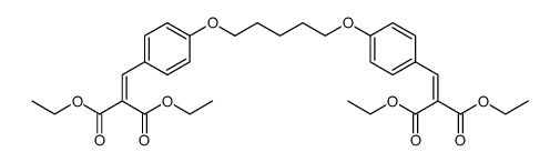tetraethyl 2,2'-(((pentane-1,5-diylbis(oxy))bis(4,1-phenylene))bis(methanylylidene))dimalonate Structure