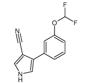 4-[3-(difluoromethoxy)phenyl]-1H-pyrrole-3-carbonitrile结构式