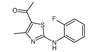 1-[2-(2-fluoroanilino)-4-methyl-1,3-thiazol-5-yl]ethanone结构式