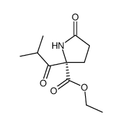 (S)-ethyl 2-isobutyryl-5-oxopyrrolidine-2-carboxylate Structure