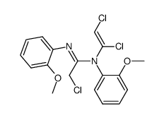N1-(1,2-dichloroethenyl)-N1,N2-bis(2-methoxyphenyl)cloroacetamidine结构式