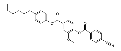 (4-hexylphenyl) 4-(4-cyanobenzoyl)oxy-3-methoxybenzoate Structure