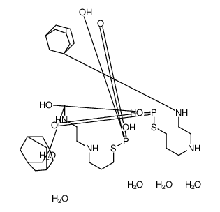 3-[2-(1-adamantylmethylamino)ethylamino]propylsulfanylphosphonic acid,pentahydrate Structure