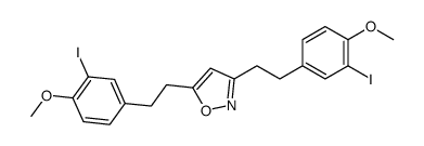 3,5-bis[2-(3-iodo-4-methoxyphenyl)ethyl]-1,2-oxazole结构式