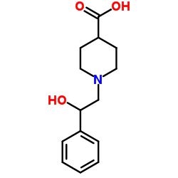 1-(2-HYDROXY-2-PHENYL-ETHYL)-PIPERIDINE-4-CARBOXYLIC ACID结构式