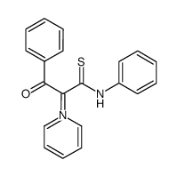 1-oxo-1-phenyl-3-(phenylamino)-2-(pyridin-1-ium-1-yl)-3-thioxopropan-2-ide结构式