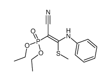 ((Z)-1-Cyano-2-methylsulfanyl-2-phenylamino-vinyl)-phosphonic acid diethyl ester结构式