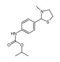 propan-2-yl N-[4-(3-methyl-1,3-thiazolidin-2-yl)phenyl]carbamate结构式