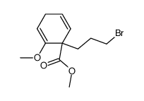 methyl 1-(3-bromopropyl)-2-methoxylcyclohexa-2,5-diene-1-carboxylate结构式