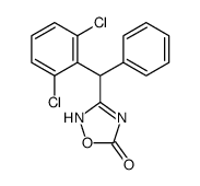 3-[(2,6-dichlorophenyl)-phenylmethyl]-2H-1,2,4-oxadiazol-5-one Structure