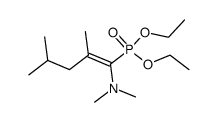 (E)-1-(Diethoxyphosphoryl)-N,N,2,4-tetramethyl-1-penten-1-amin Structure