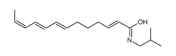 N-(2-methylpropyl)trideca-2,7,9,11-tetraenamide结构式