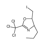 (4S,5S)-5-(iodomethyl)-4-propyl-2-(trichloromethyl)-4,5-dihydro-1,3-oxazole结构式