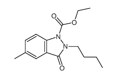 ethyl 2-butyl-5-methyl-3-oxo-2,3-dihydro-1H-indazole-1-carboxylate Structure