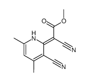 3-cyano-2-cyano(methoxycarbonyl)-methylene-4,6-dimethyl-1,2-dihydropyridine Structure