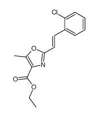 ethyl 2-(2- chlorostyryl)-5-methyl-4-oxazolecarboxylate结构式