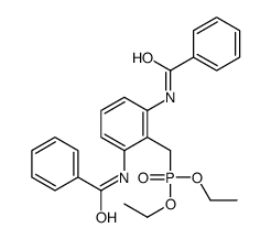 N-[3-benzamido-2-(diethoxyphosphorylmethyl)phenyl]benzamide结构式