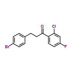 3-(4-Bromophenyl)-1-(2-chloro-4-fluorophenyl)-1-propanone结构式