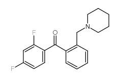 2,4-DIFLUORO-2'-PIPERIDINOMETHYL BENZOPHENONE structure