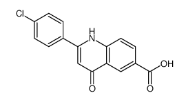 2-(4-chlorophenyl)-4-oxo-1H-quinoline-6-carboxylic acid结构式