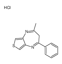 2-methyl-4-phenyl-3H-thieno[3,4-b][1,4]diazepine,hydrochloride Structure