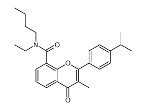 4'-isopropyl-3-methylflavone-8-carboxylic acid N-n-butyl-N-ethylamide Structure