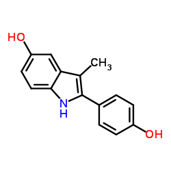 2-(4-Hydroxyphenyl)-3-methyl-1H-indol-5-ol结构式