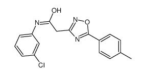 N-(3-CHLOROPHENYL)-2-(5-(P-TOLYL)-1,2,4-OXADIAZOL-3-YL)ACETAMIDE structure