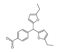 2-ethyl-5-[(5-ethylfuran-2-yl)-(4-nitrophenyl)methyl]furan结构式